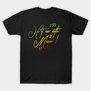 Hit Me With Music Handwriting Rasta Colors Reggae T-Shirt